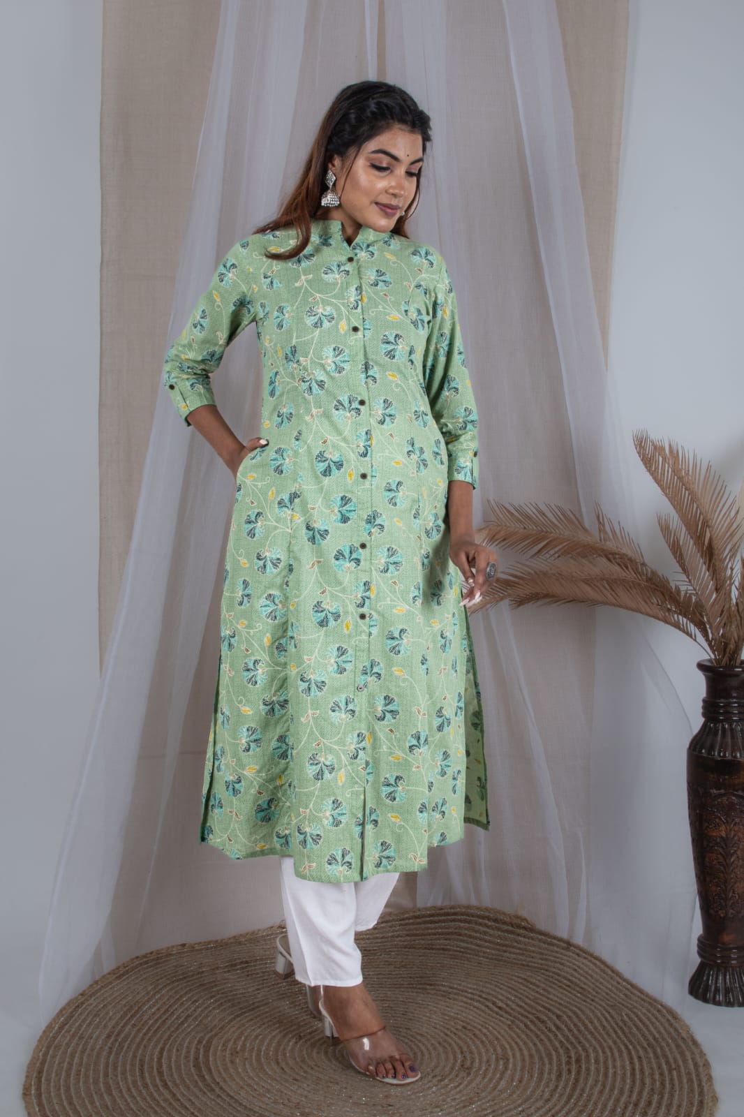 Maroon Ajrakh Print & Pattern mix Princess cut kurta – Sujatra