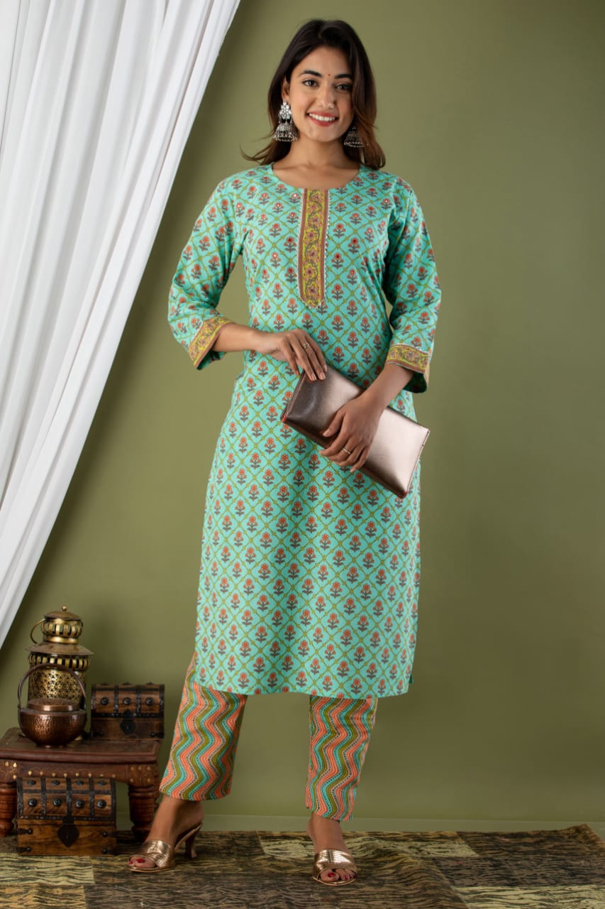 Golden Zari Neck Patch with Mirror Work for Kurti MT0029  muteyaarcom